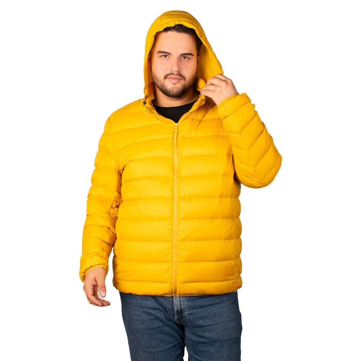 Chamarra Capitonada De Pluma Packable Hombre Plus Size - Greenlander
