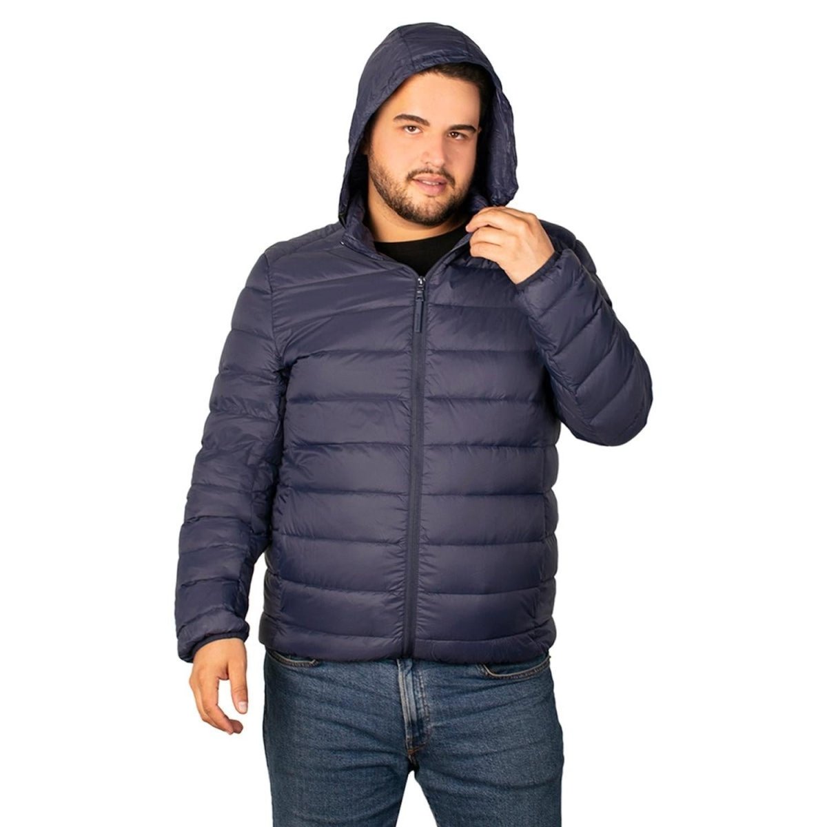 Chamarra Capitonada De Pluma Packable Hombre Plus Size - Greenlander