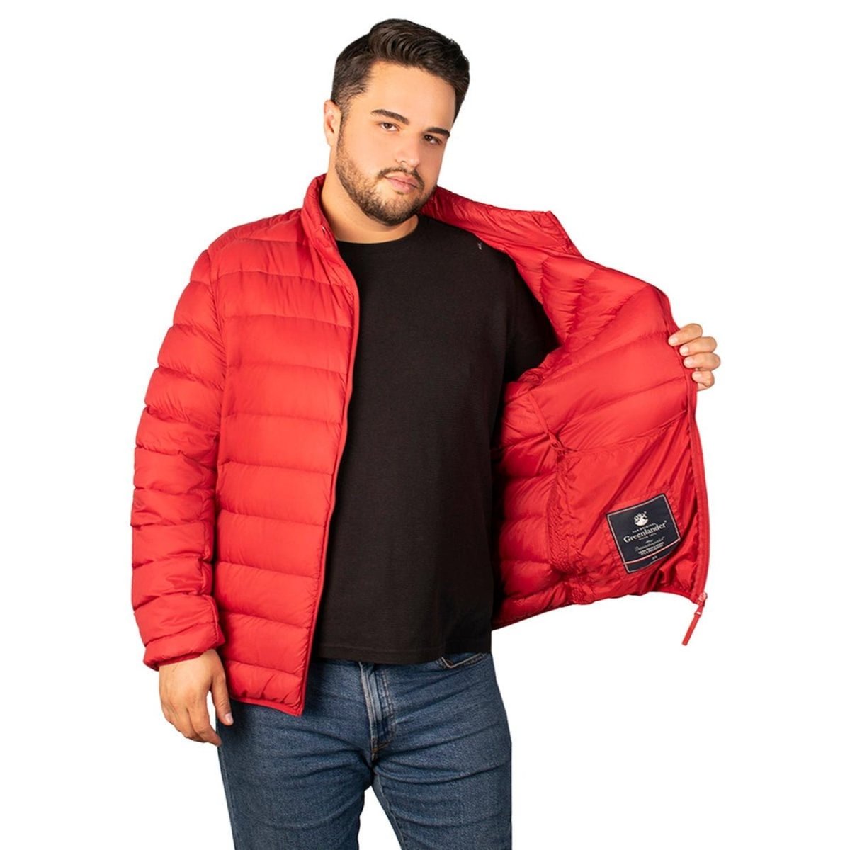 Chamarra Capitonada De Pluma Packable Hombre Plus Size - Greenlander