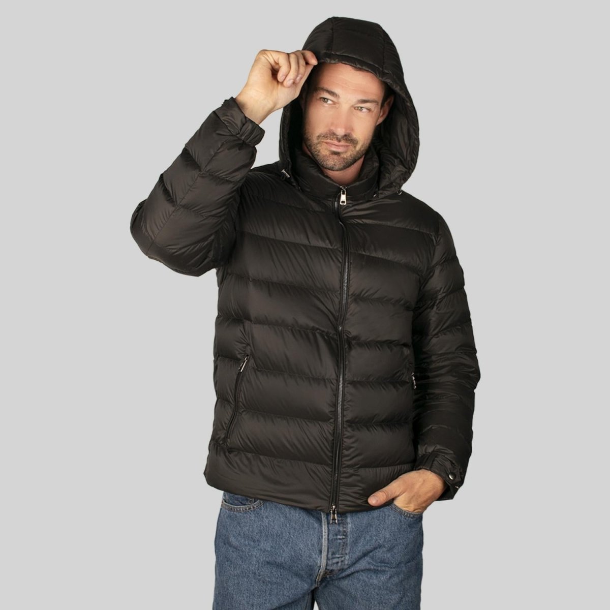 Chamarra capitonada para hombre con capucha desmontable Greenlander - Greenlander