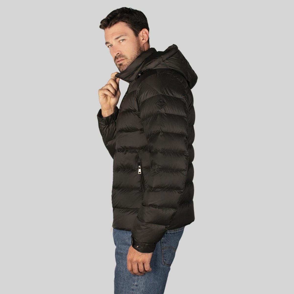 Chamarra capitonada para hombre con capucha desmontable Greenlander - Greenlander