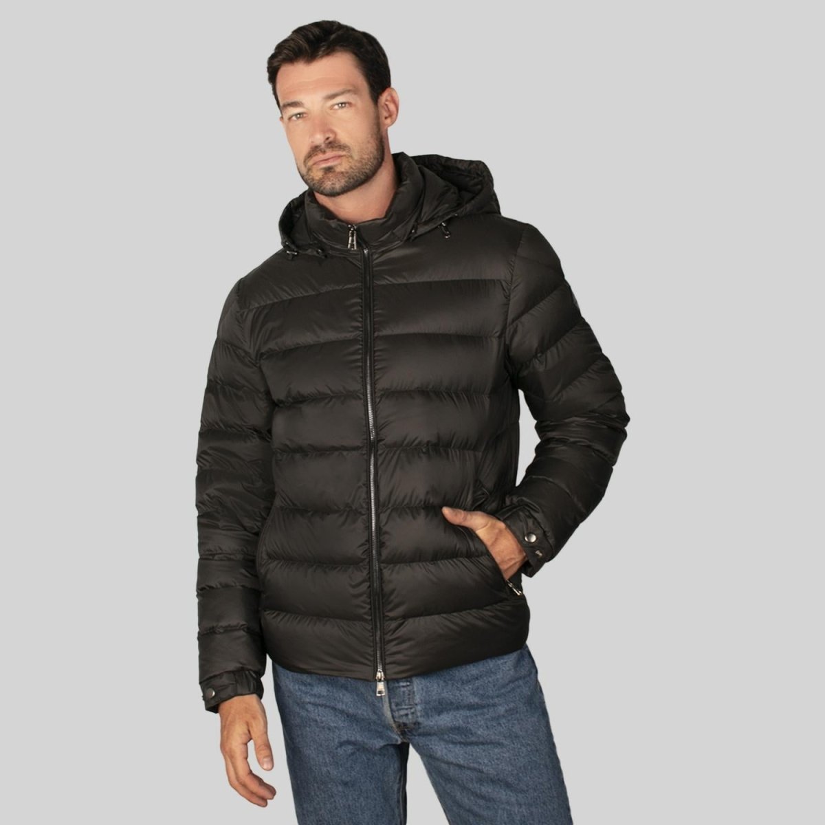 Chamarra capitonada para hombre con capucha desmontable Greenlander - Greenlander