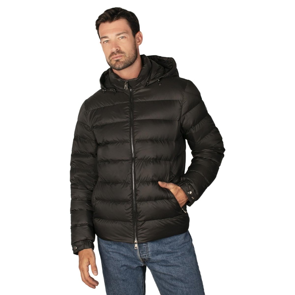 Chamarra capitonada para hombre con capucha desmontable Greenlander - Greenlander