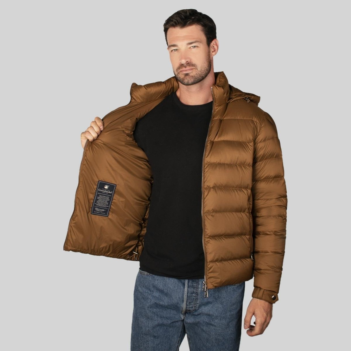 Chamarra capitonada para hombre con capucha desmontable Greenlander - Greenlander