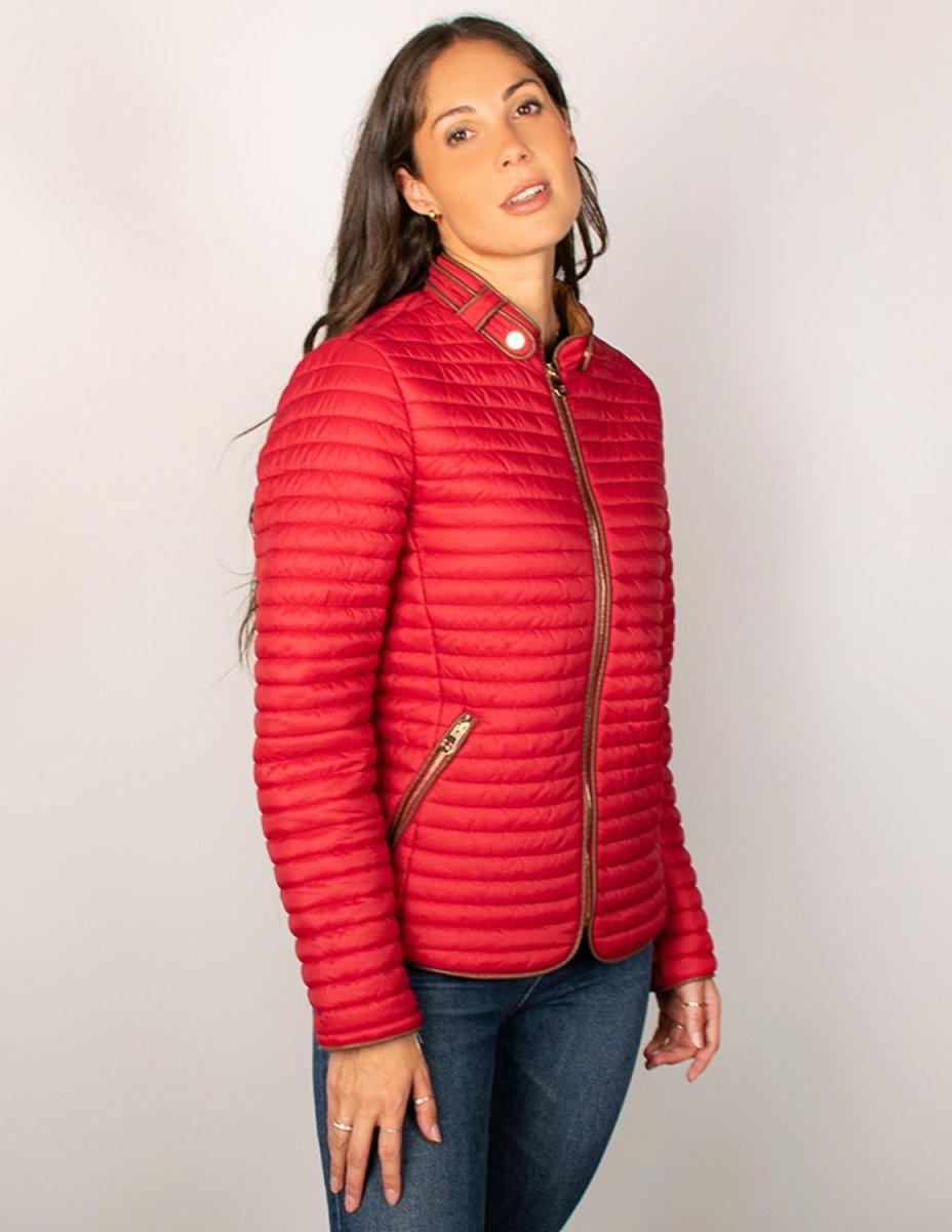 Chamarra capitonada para mujer con cuello mao y forro de fur Greenlander - Greenlander