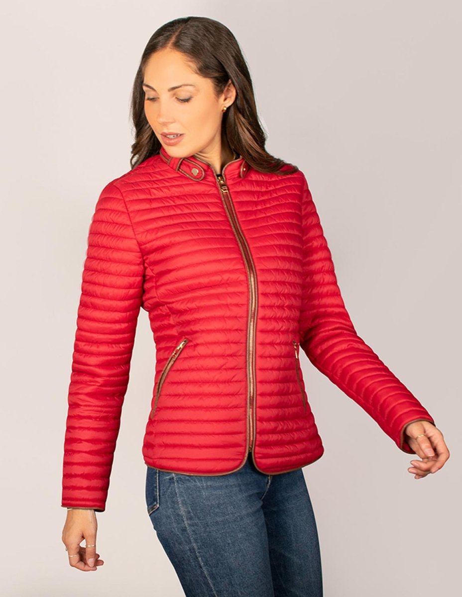 Chamarra capitonada para mujer con cuello mao y forro de fur Greenlander - Greenlander