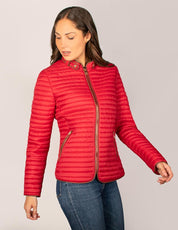 Chamarra capitonada para mujer con cuello mao y forro de fur Greenlander - Greenlander