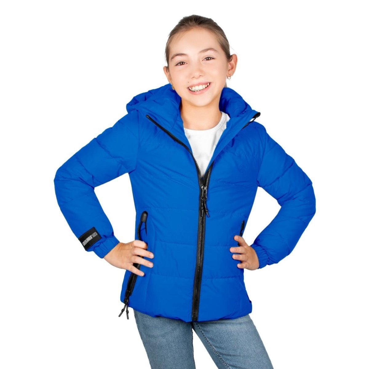 Chamarra Capitonada Para Niña Con Gorro Ajustable Greenlander - Greenlander