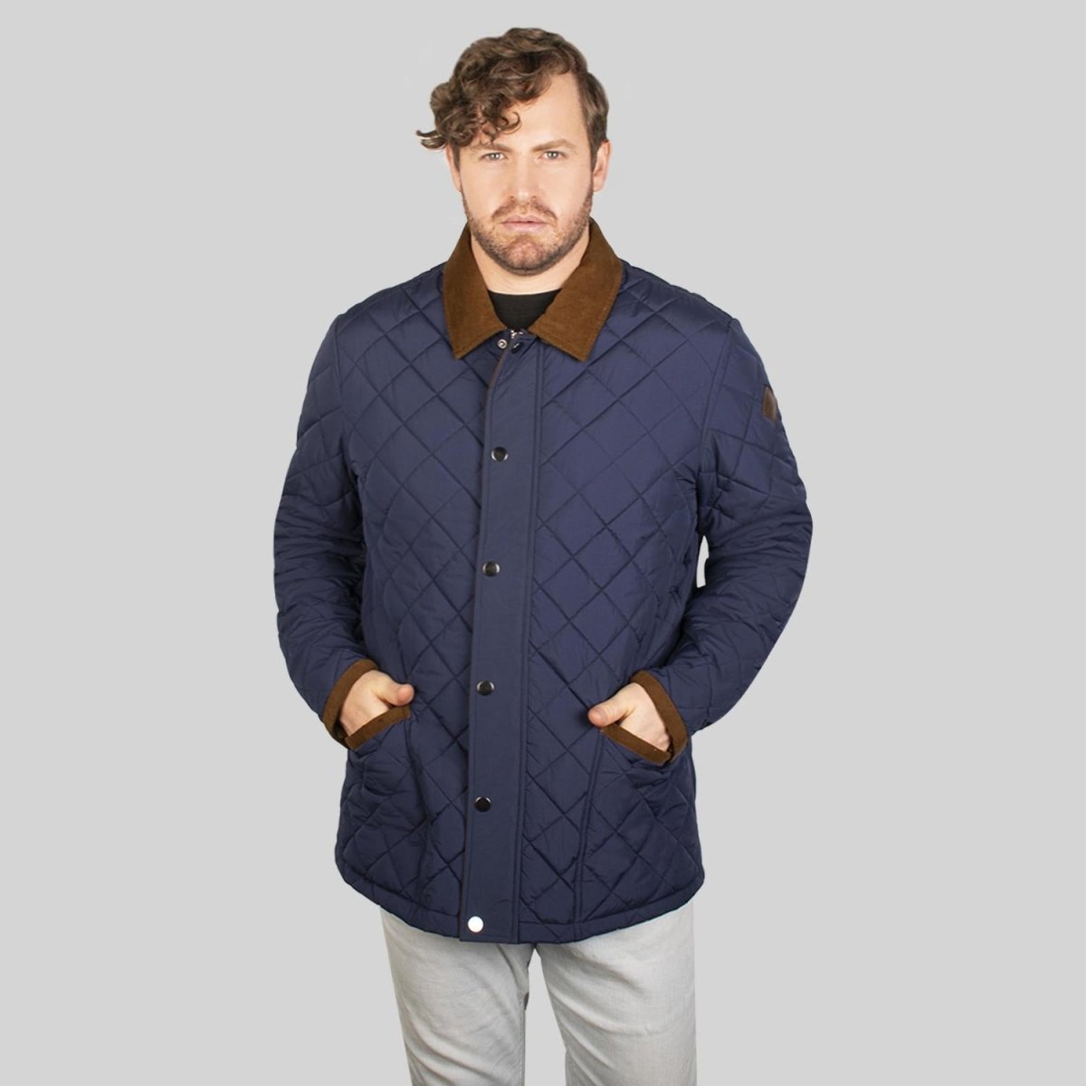 Chamarra capitonada plus size para hombre con bolsa interior Greenlander - Greenlander