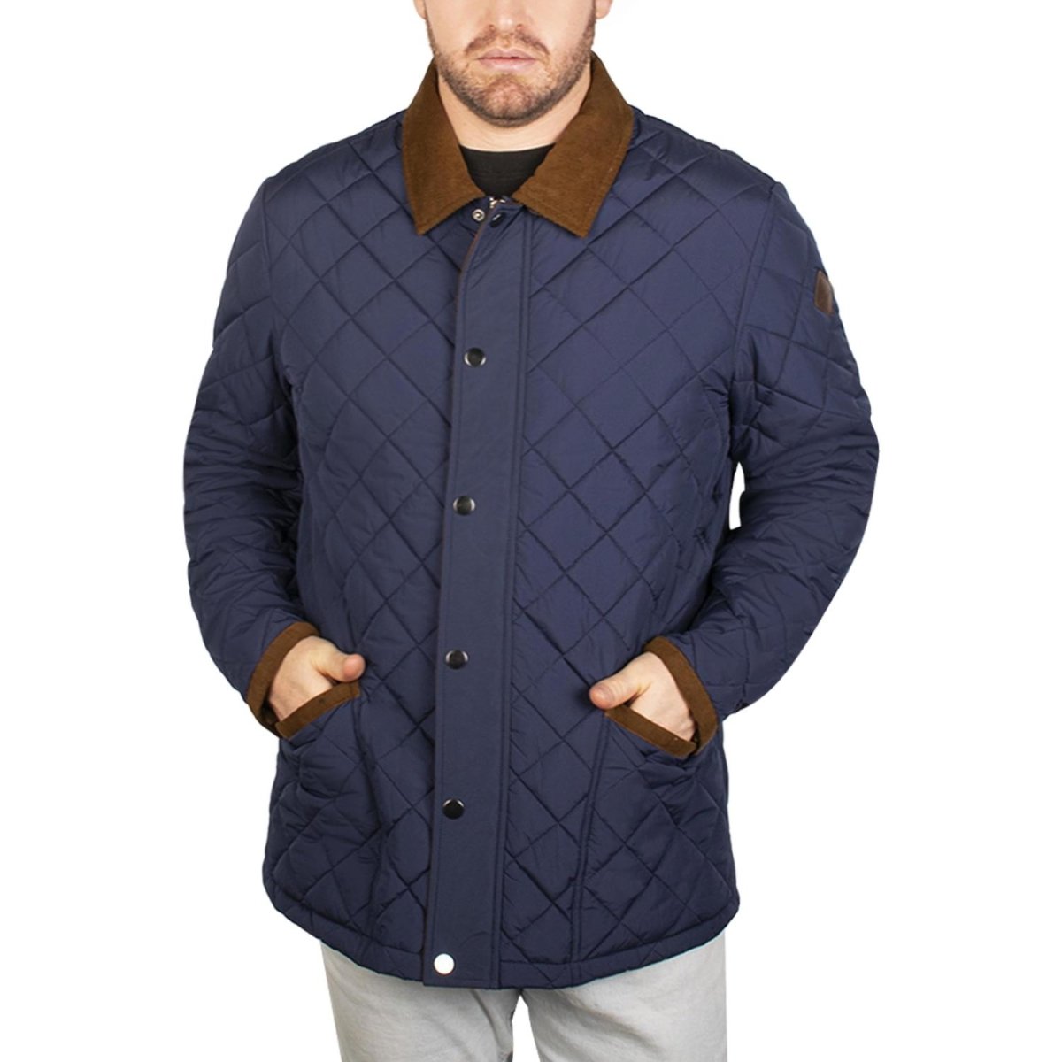 Chamarra capitonada plus size para hombre con bolsa interior Greenlander - Greenlander