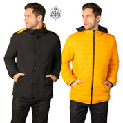 Chamarra Capitonada Reversible con Gorro Desmontable Greenlander Hombre - Greenlander