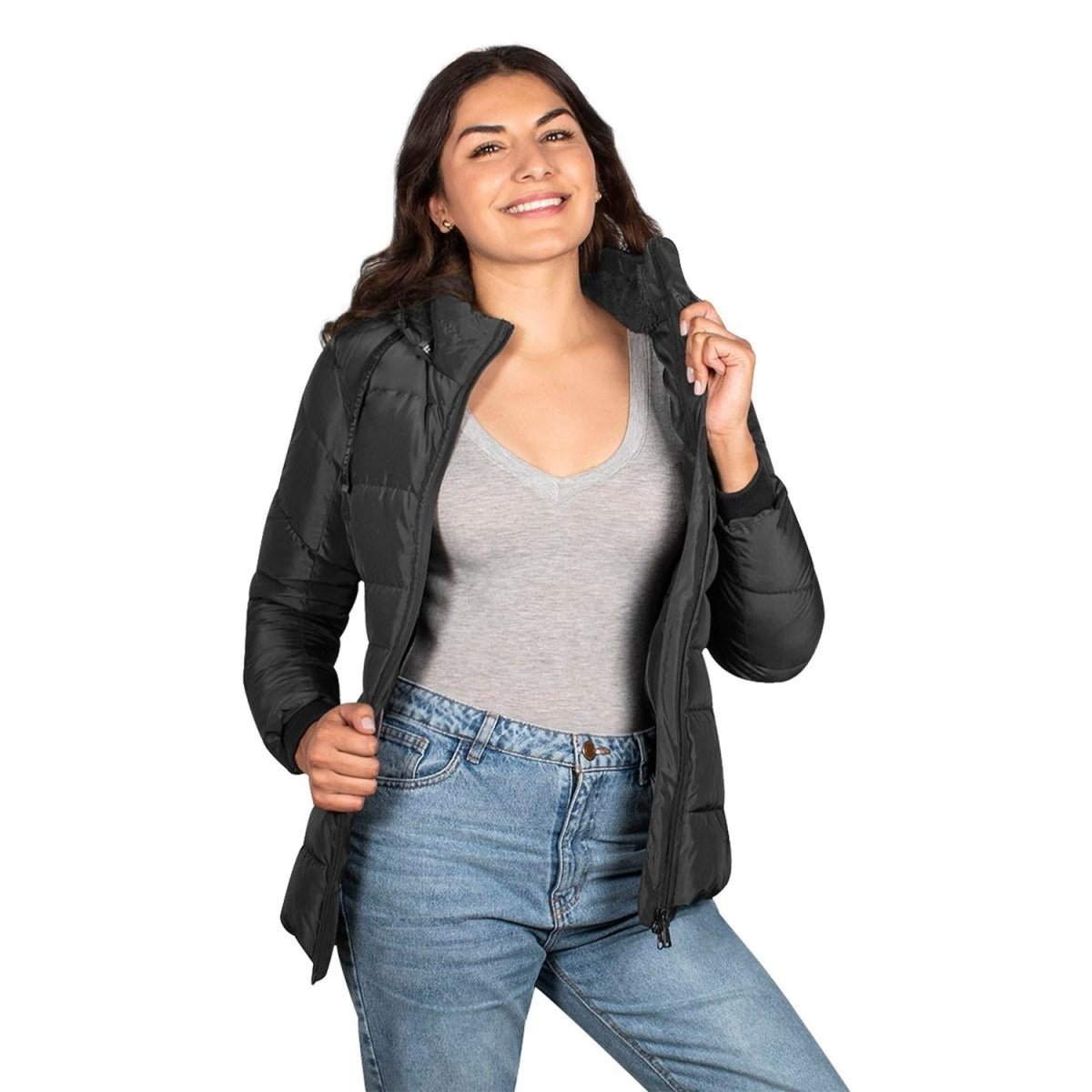 Chamarra Capucha Desmontable Mujer Premium - Greenlander