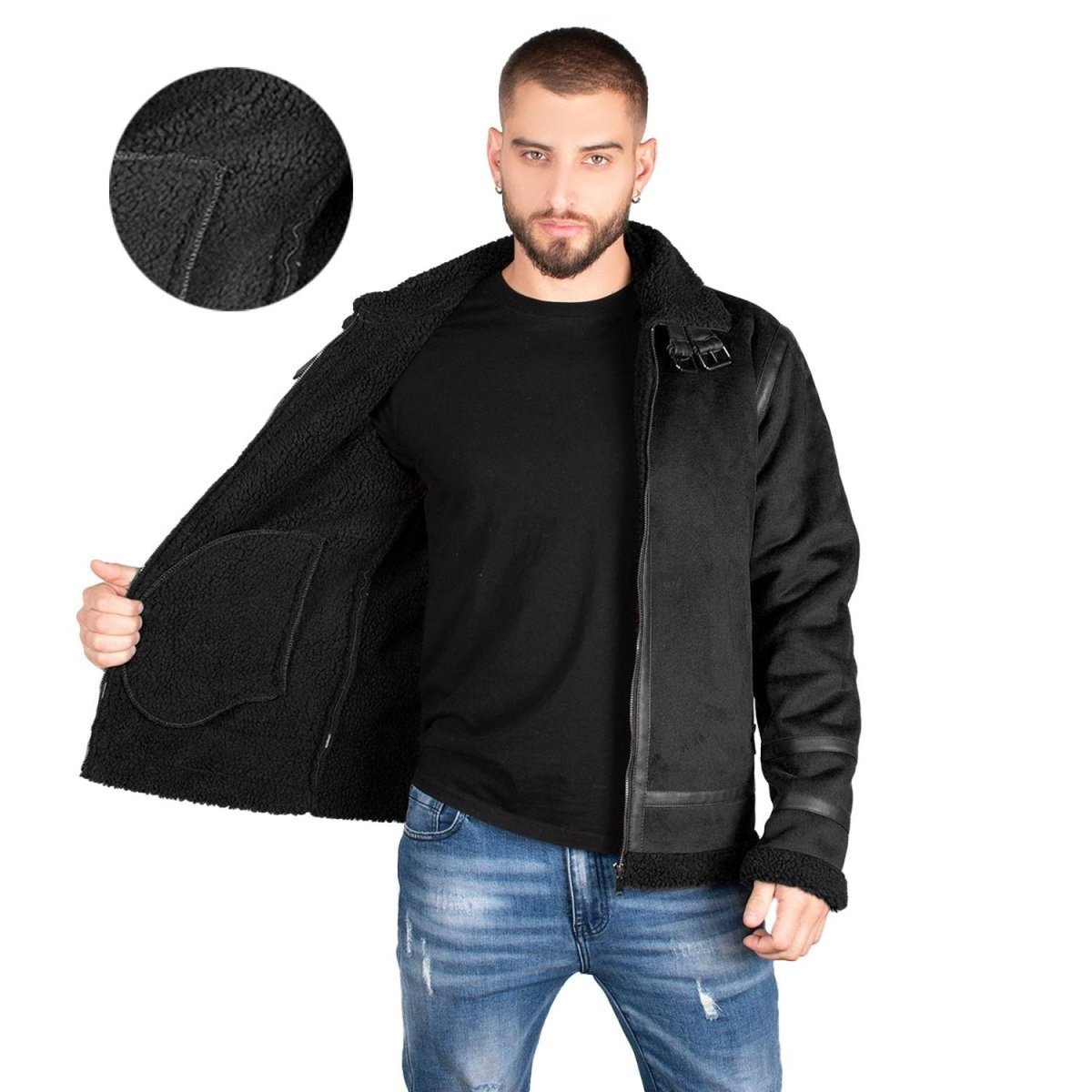 Chamarra Cazadora Gamuza Polar Hombre - Greenlander