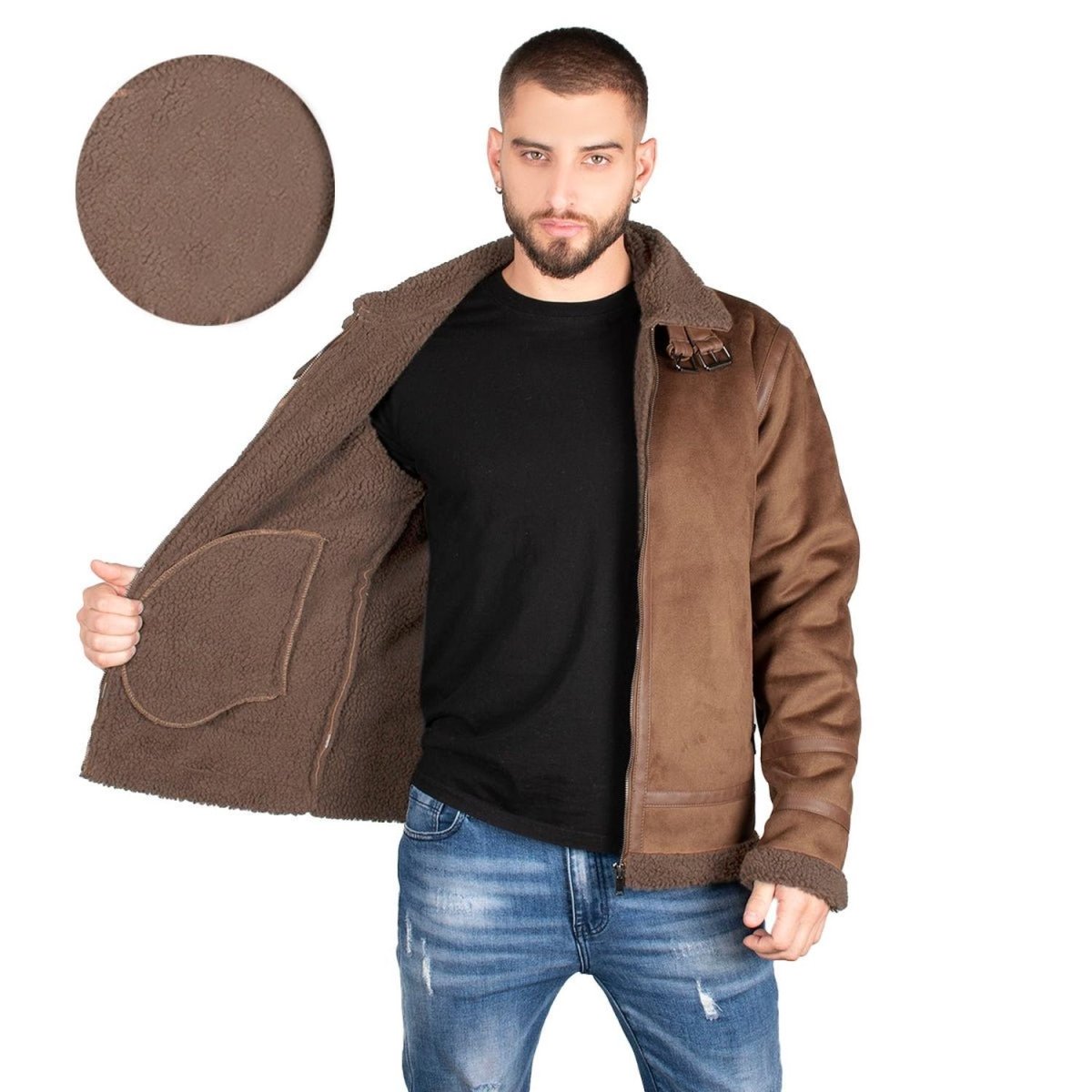 Chamarra Cazadora Gamuza Polar Hombre - Greenlander