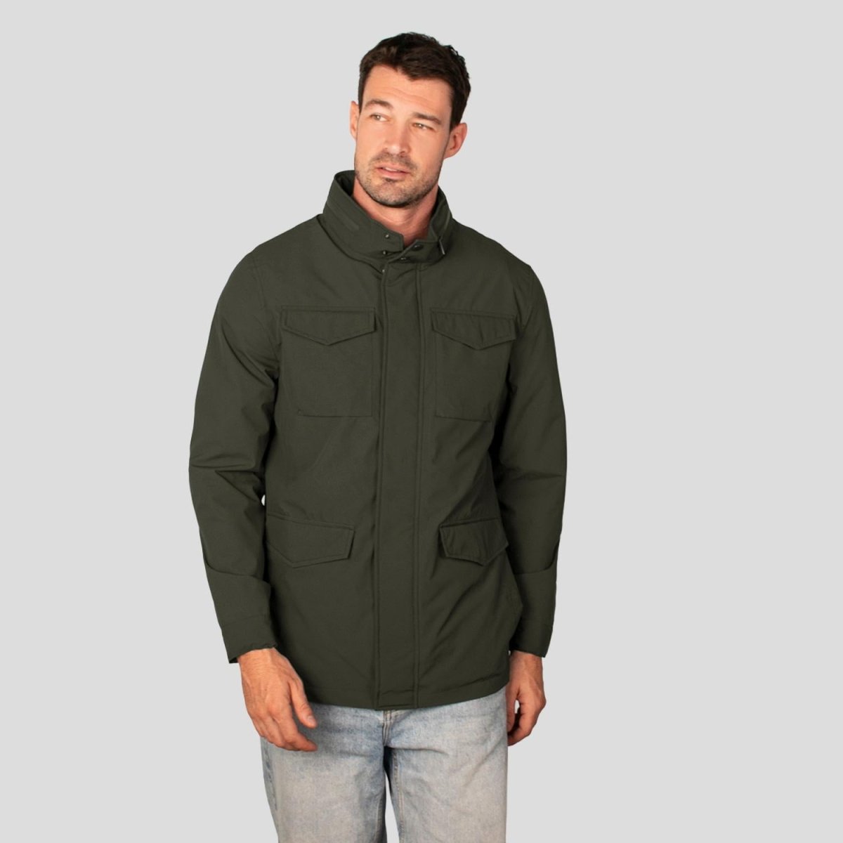 Chamarra con capucha oculta para hombre y cuello alto Greenlander - Greenlander