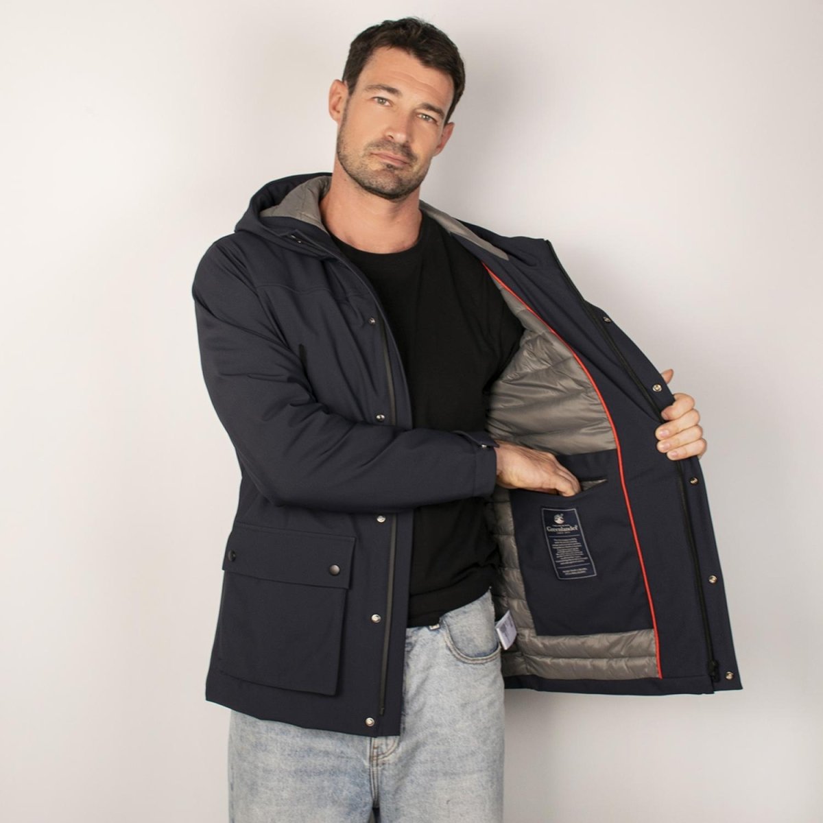 Chamarra con Capucha para hombre con bolsa interna Greenlander - Greenlander