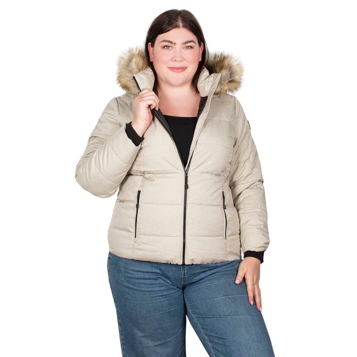 Chamarra Con Gorro Desmontable Mujer Plus Size - Greenlander