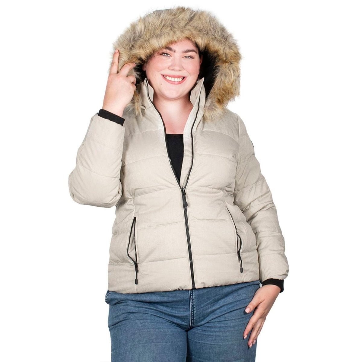 Chamarra Con Gorro Desmontable Mujer Plus Size - Greenlander