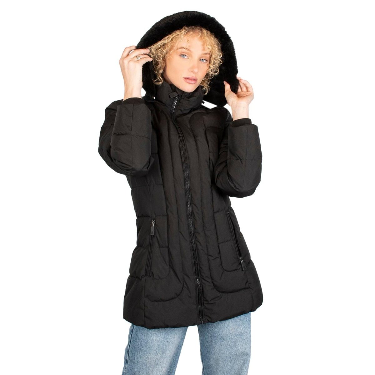 Chamarra Con Gorro Desmontable Mujer Premium - Greenlander