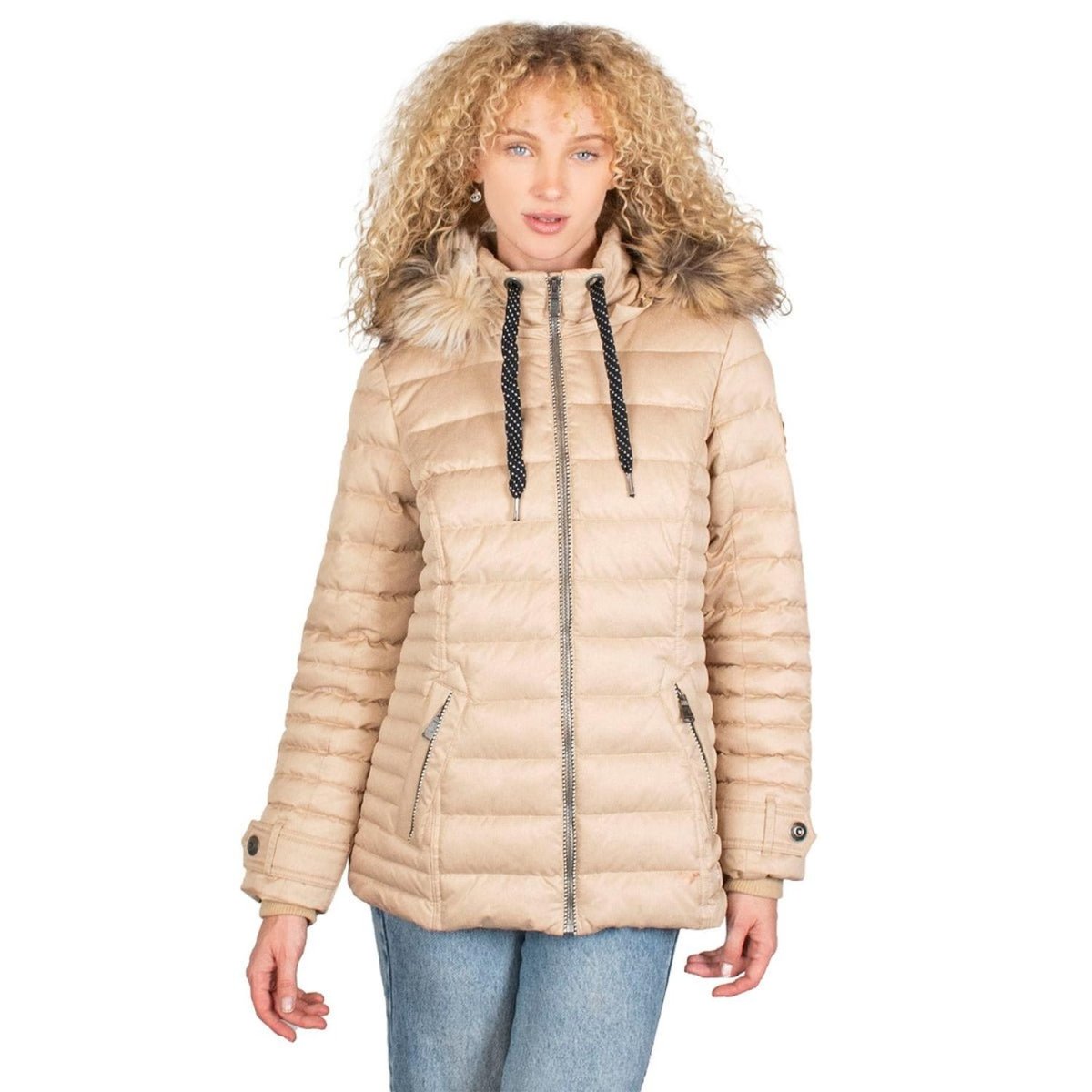 Chamarra Con Gorro Desmontable Mujer Premium - Greenlander