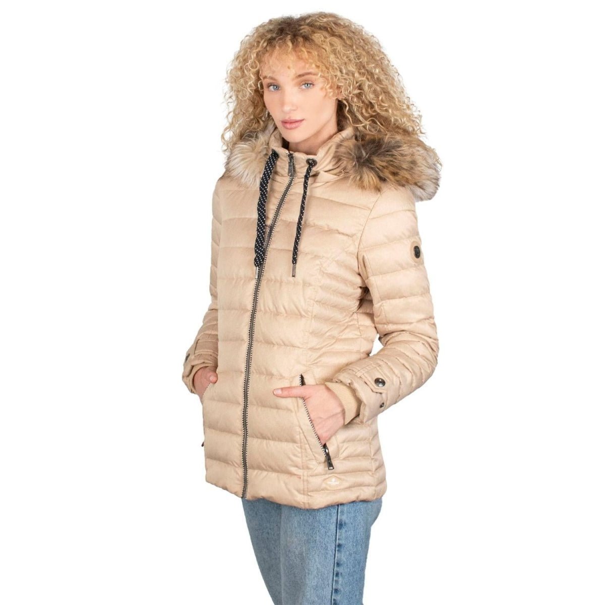 Chamarra Con Gorro Desmontable Mujer Premium - Greenlander