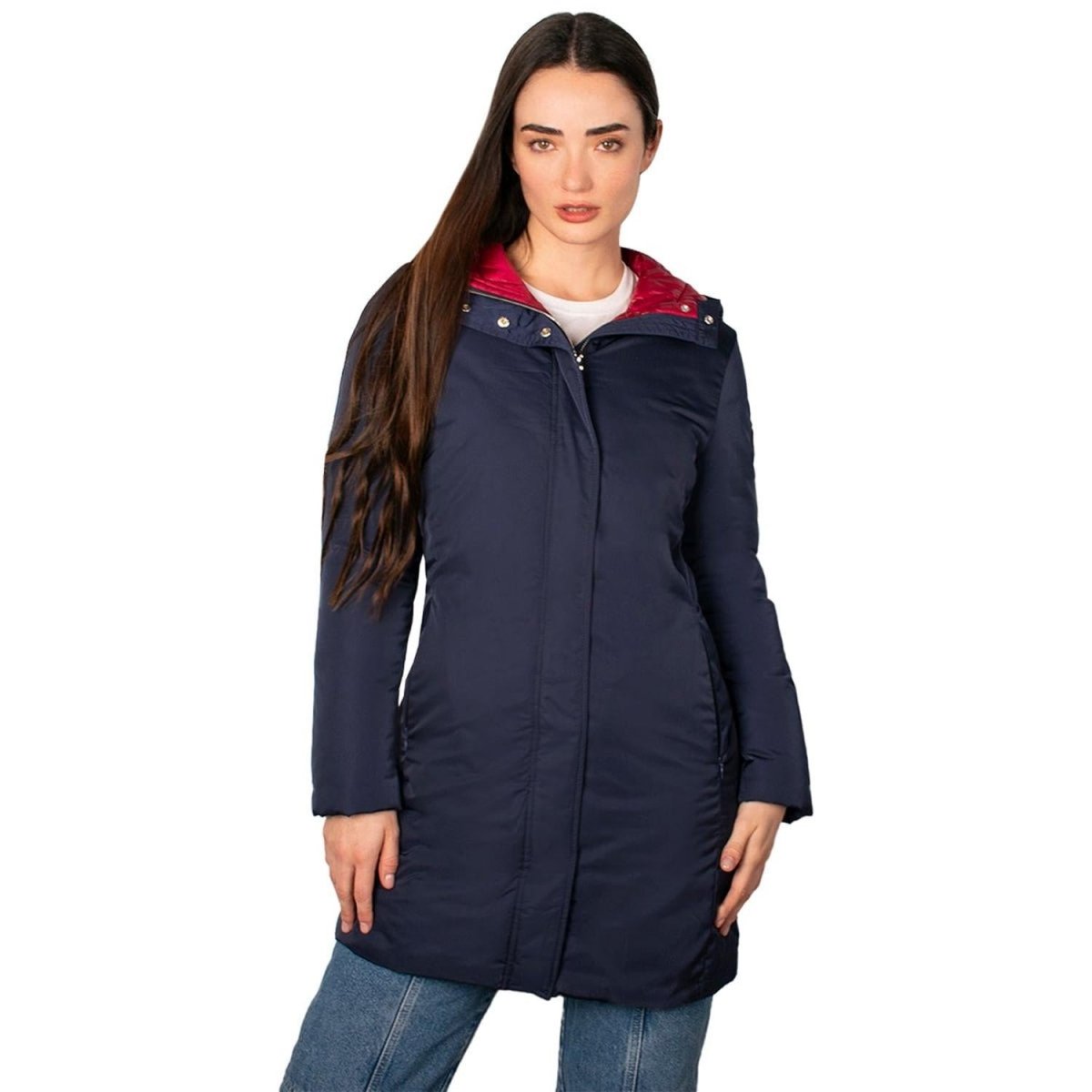 Chamarra Con Gorro Fijo y Forro Capitonado en Contraste Greenlander Mujer - Greenlander