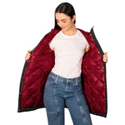 Chamarra Con Gorro Fijo y Forro Capitonado en Contraste Greenlander Mujer - Greenlander