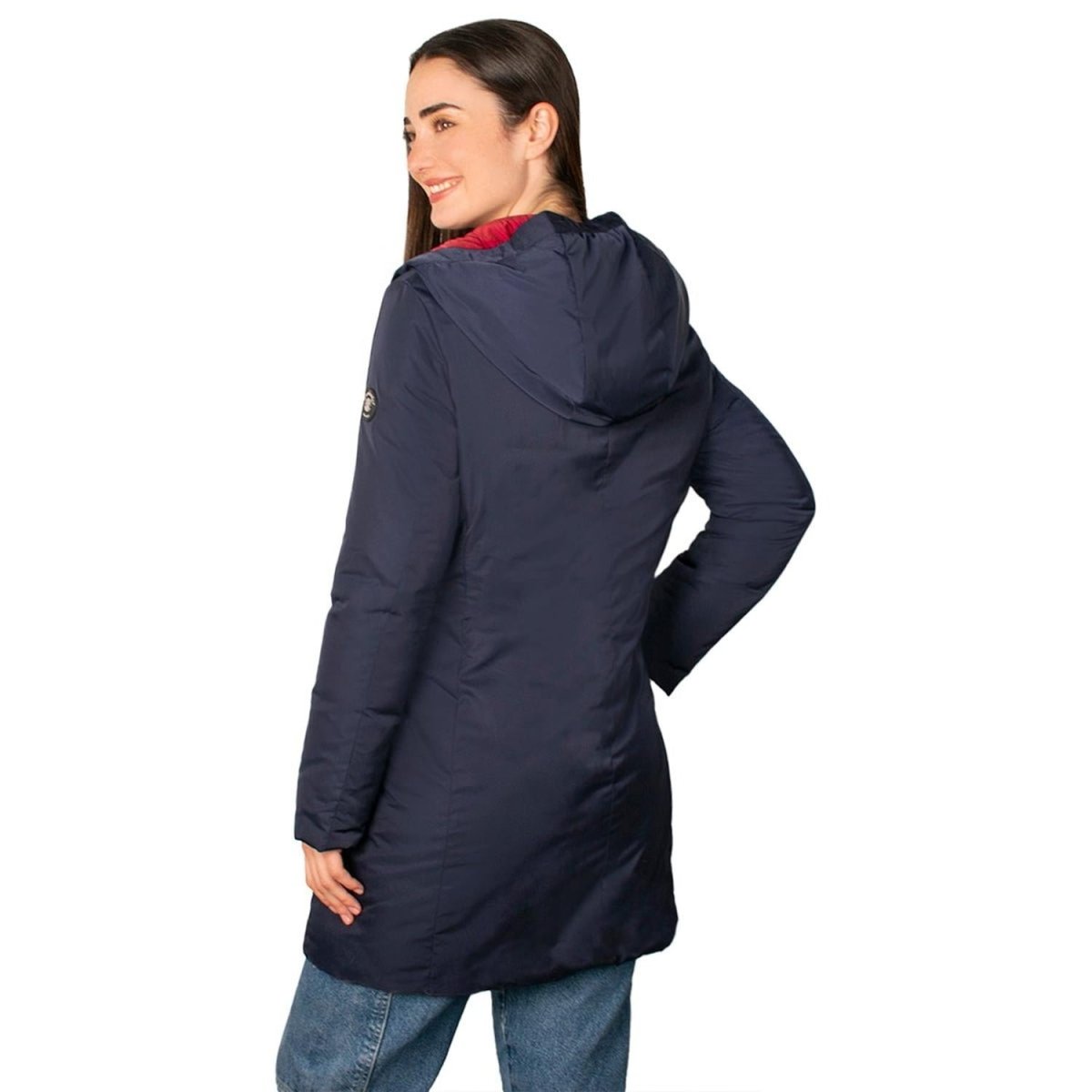 Chamarra Con Gorro Fijo y Forro Capitonado en Contraste Greenlander Mujer - Greenlander