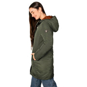 Chamarra Con Gorro Fijo y Forro Capitonado en Contraste Greenlander Mujer - Greenlander