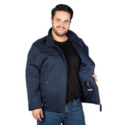 Chamarra Cuello Alto Jaspeada Hombre Plus Size - Greenlander