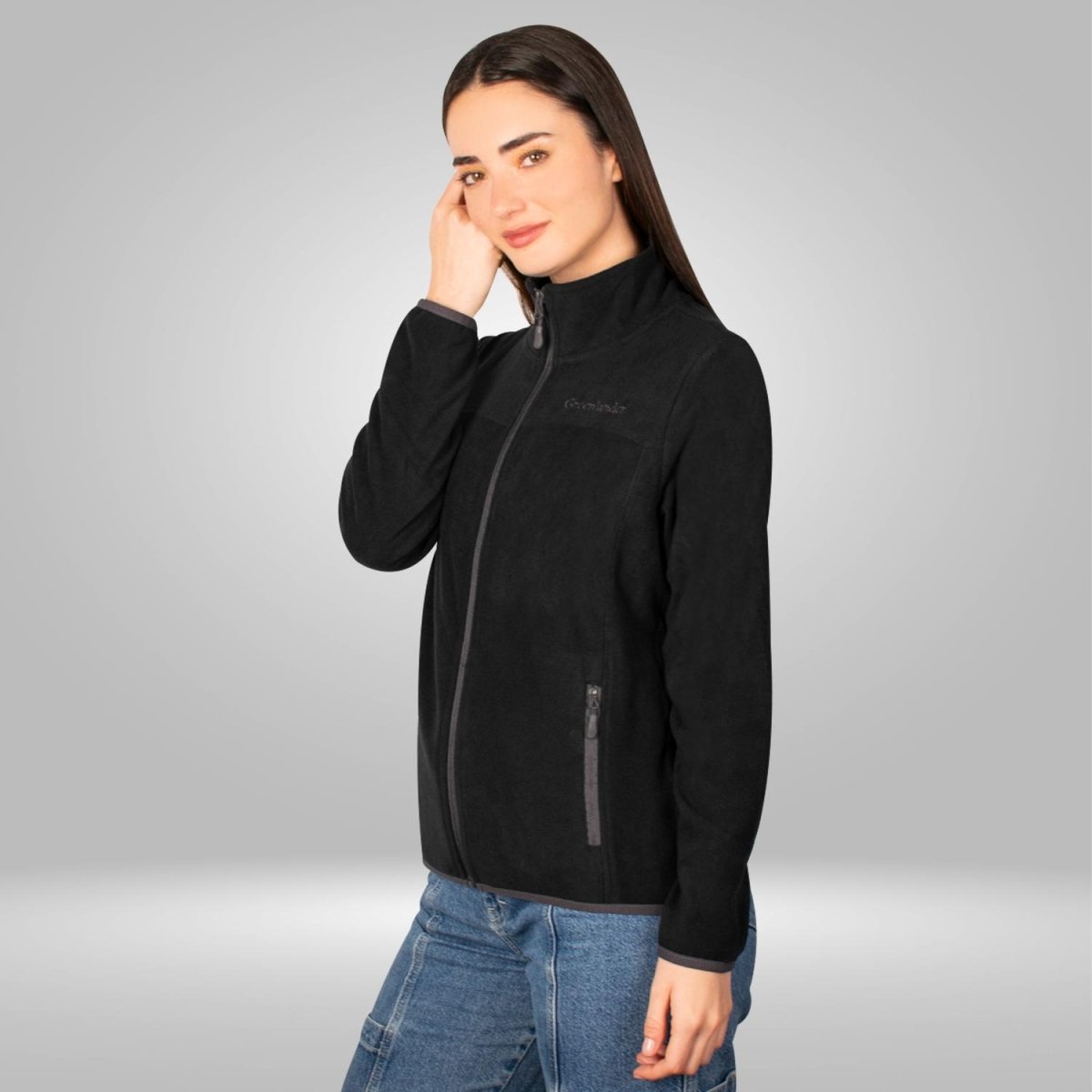 Chamarra de fleece para mujer con cuello alto y bolsillos Greenlander - Greenlander
