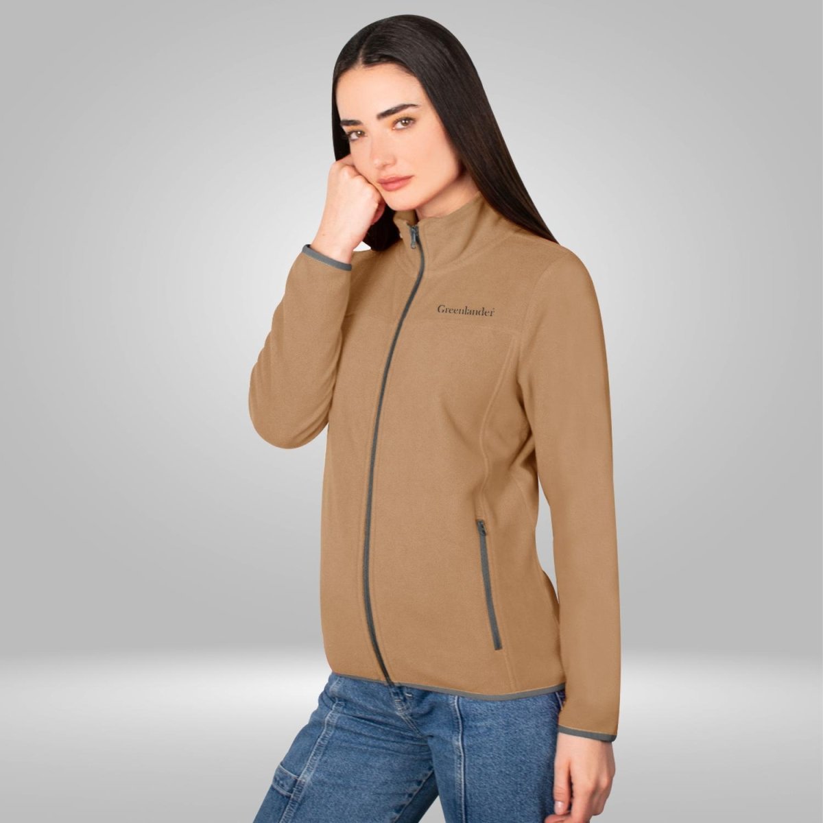 Chamarra de fleece para mujer con cuello alto y bolsillos Greenlander - Greenlander