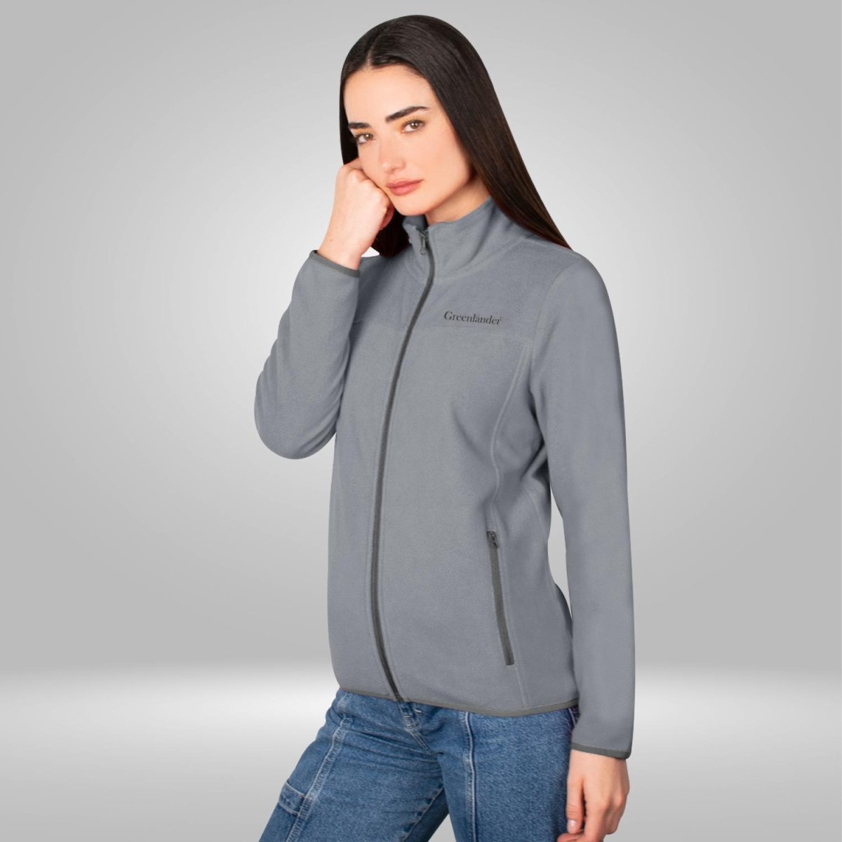 Chamarra de fleece para mujer con cuello alto y bolsillos Greenlander - Greenlander