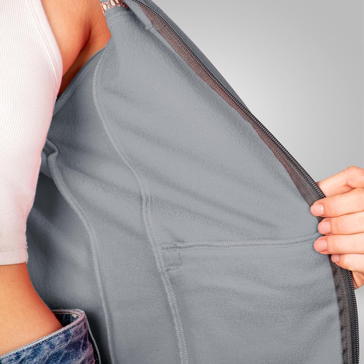 Chamarra de fleece para mujer con cuello alto y bolsillos Greenlander - Greenlander