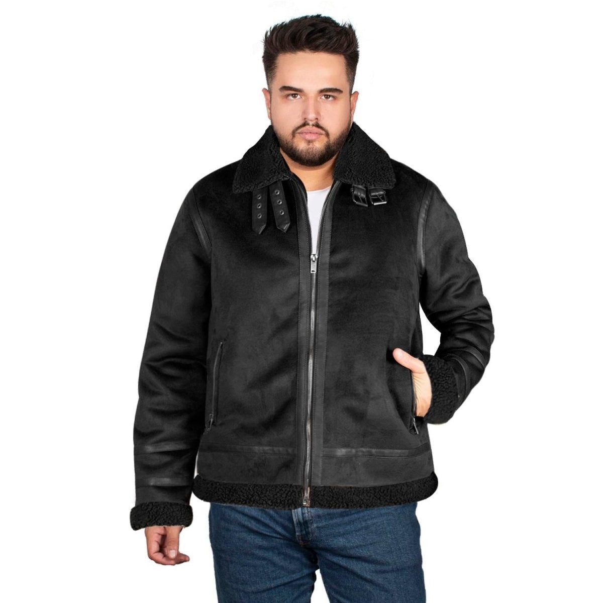 Chamarra De Gamuza Cazadora Plus Size Hombre - Greenlander