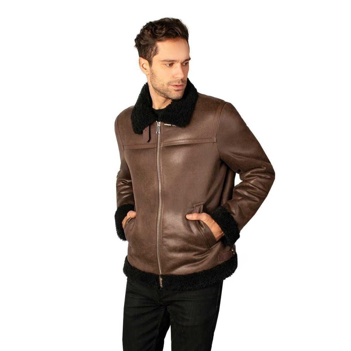 Chamarra de Gamuza con Forro de Peluche Greenlander Hombre - Greenlander