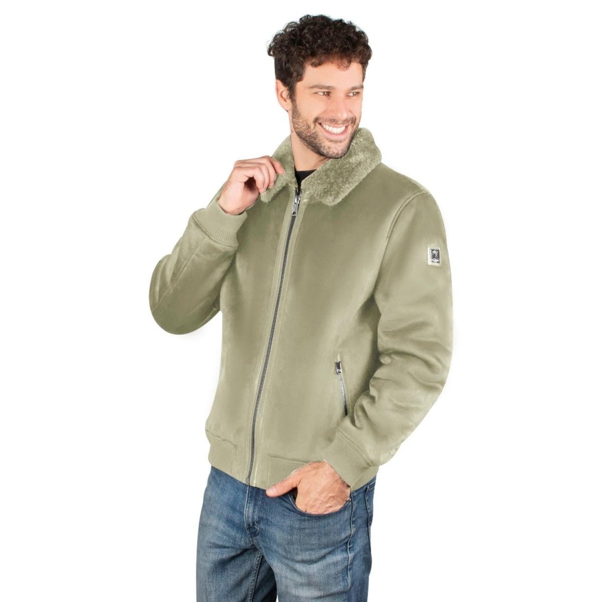 Chamarra De Gamuza Cuello Fur Hombre - Greenlander