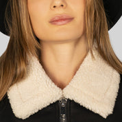 Chamarra de gamuza para mujer con cuello de peluche Greenlander - Greenlander