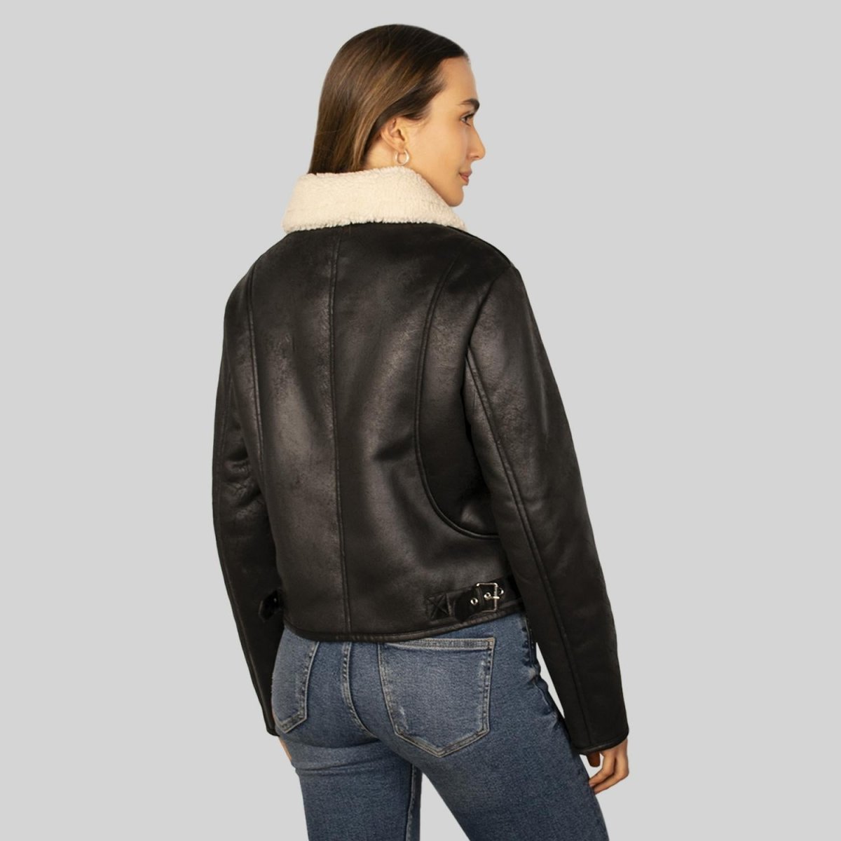 Chamarra de gamuza para mujer con cuello de peluche Greenlander - Greenlander