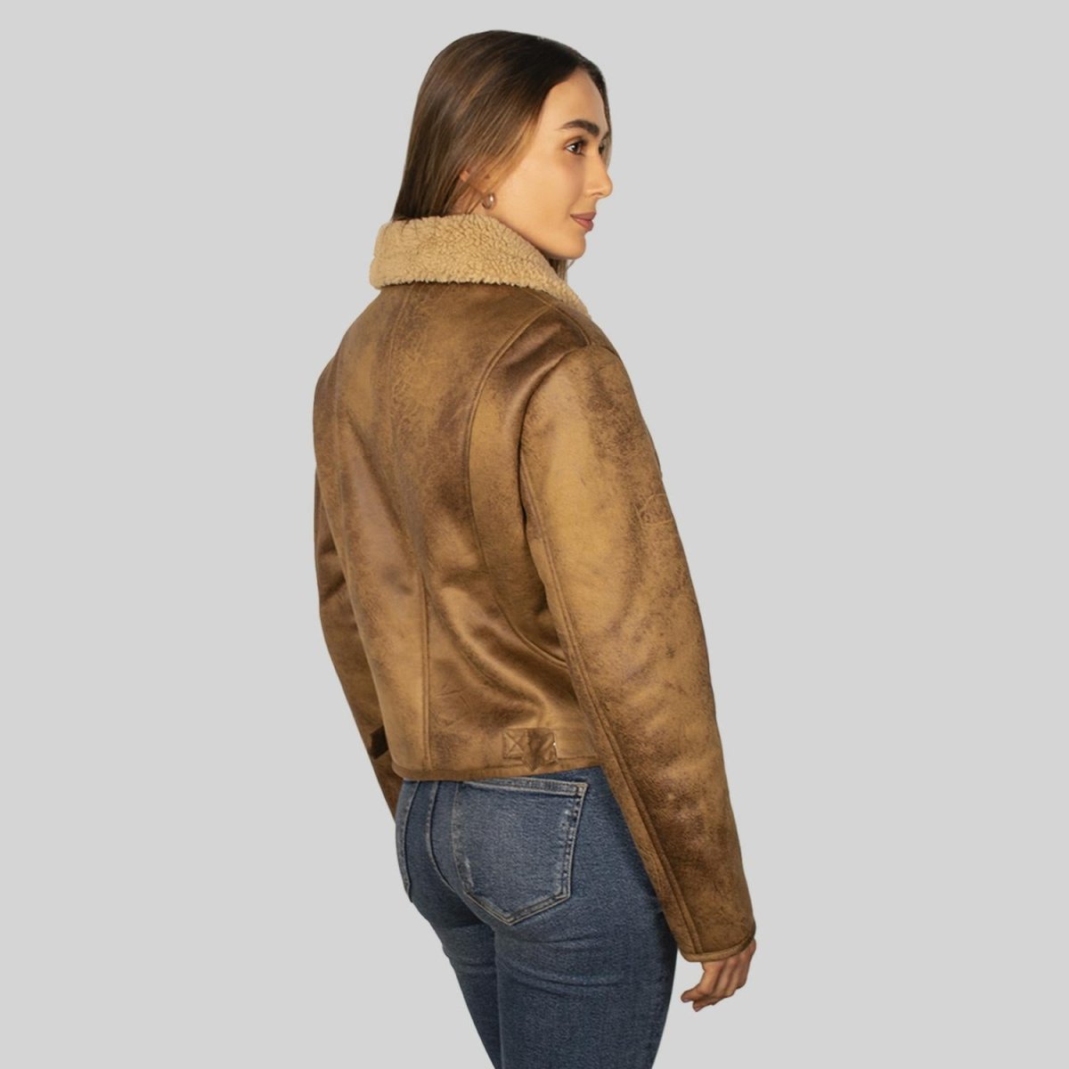 Chamarra de gamuza para mujer con cuello de peluche Greenlander - Greenlander
