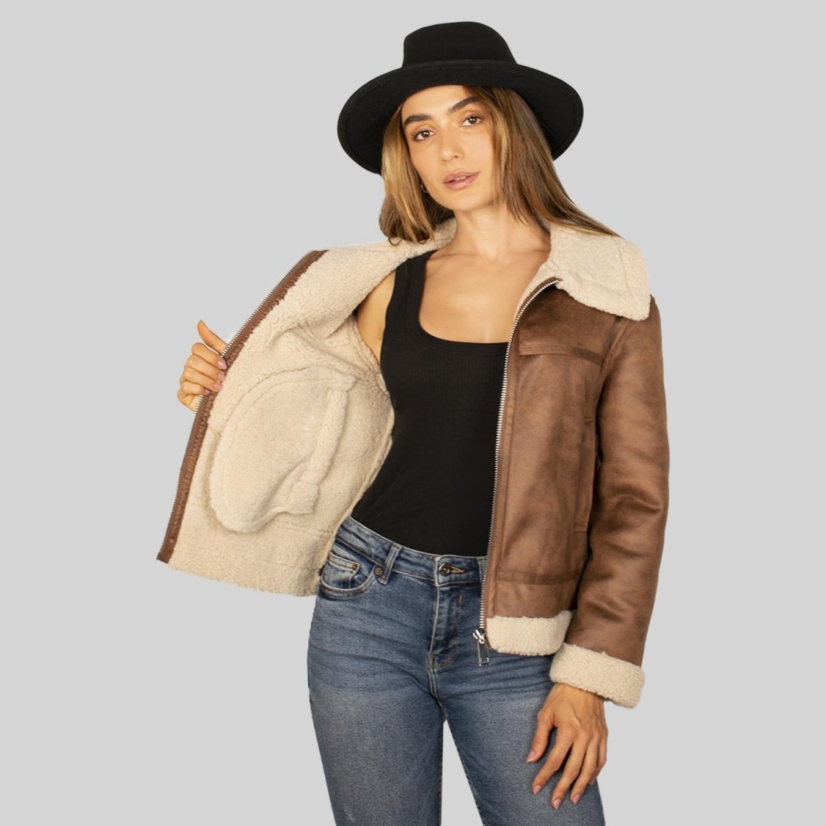 Chamarra de gamuza para mujer con forro de peluche Greenlander - Greenlander