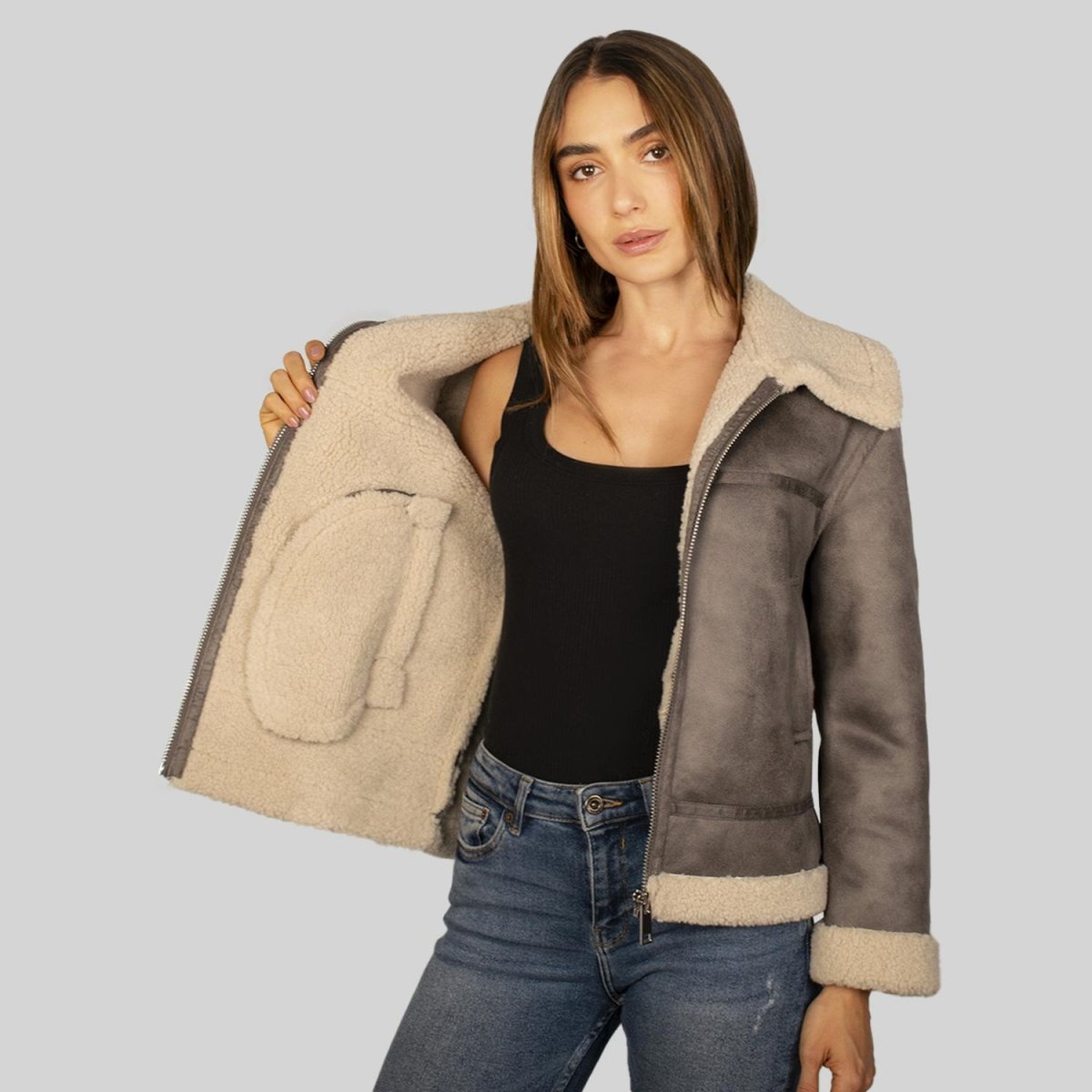 Chamarra de gamuza para mujer con forro de peluche Greenlander - Greenlander