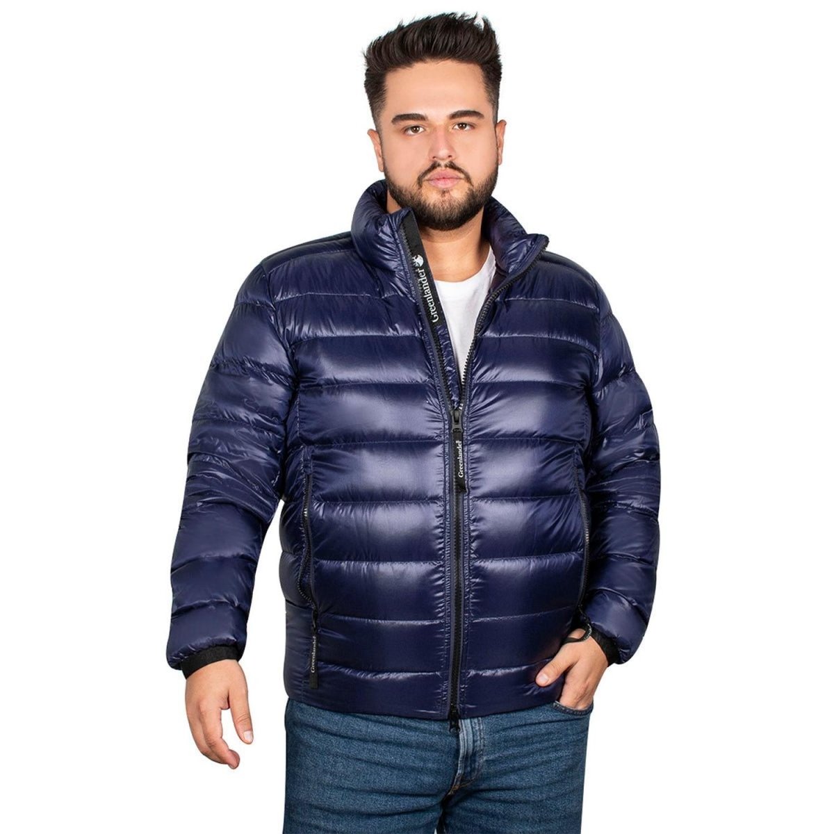 Chamarra De Pluma Ligera Hombre Premium Plus Size - Greenlander
