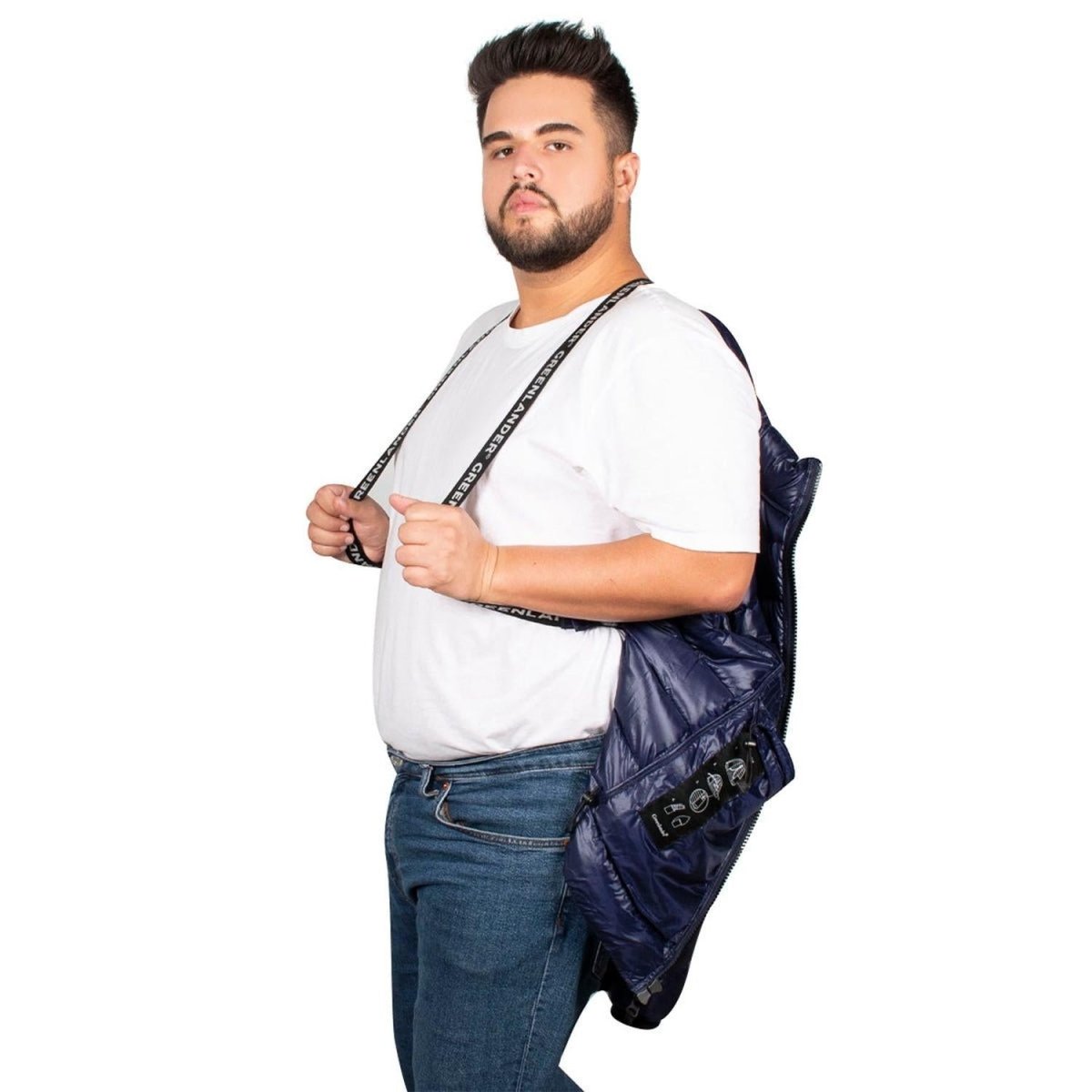 Chamarra De Pluma Ligera Hombre Premium Plus Size - Greenlander