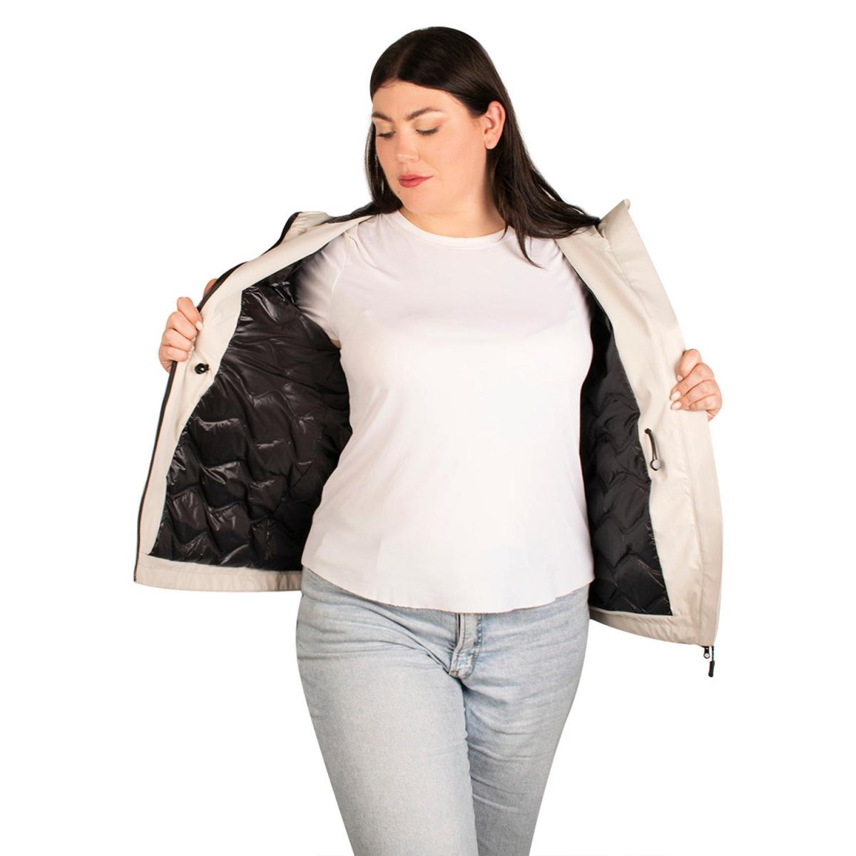 Chamarra De Pluma Mujer Plus Size - Greenlander
