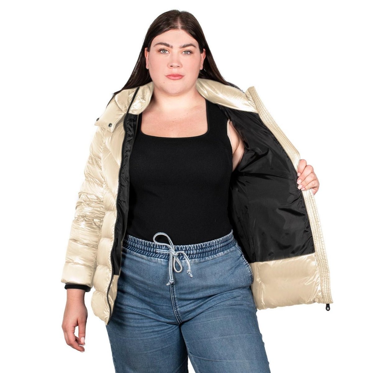 Chamarra De Pluma Mujer Premium Plus Size - Greenlander
