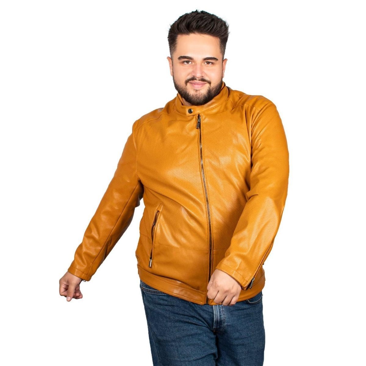 Chamarra de Vinipiel Lifestyle Hombre Plus Size - Greenlander