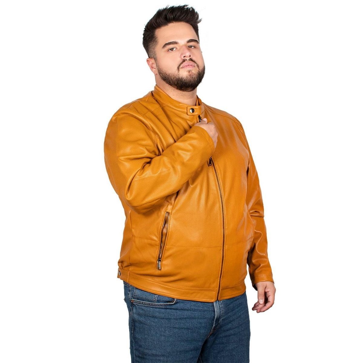 Chamarra de Vinipiel Lifestyle Hombre Plus Size - Greenlander