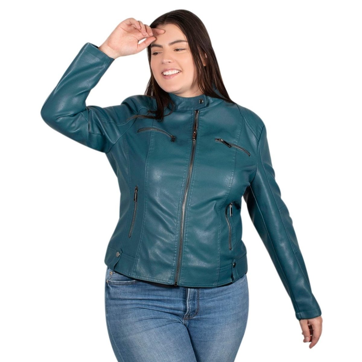 Chamarra de Vinipiel Lifestyle Mujer Plus Size - Greenlander