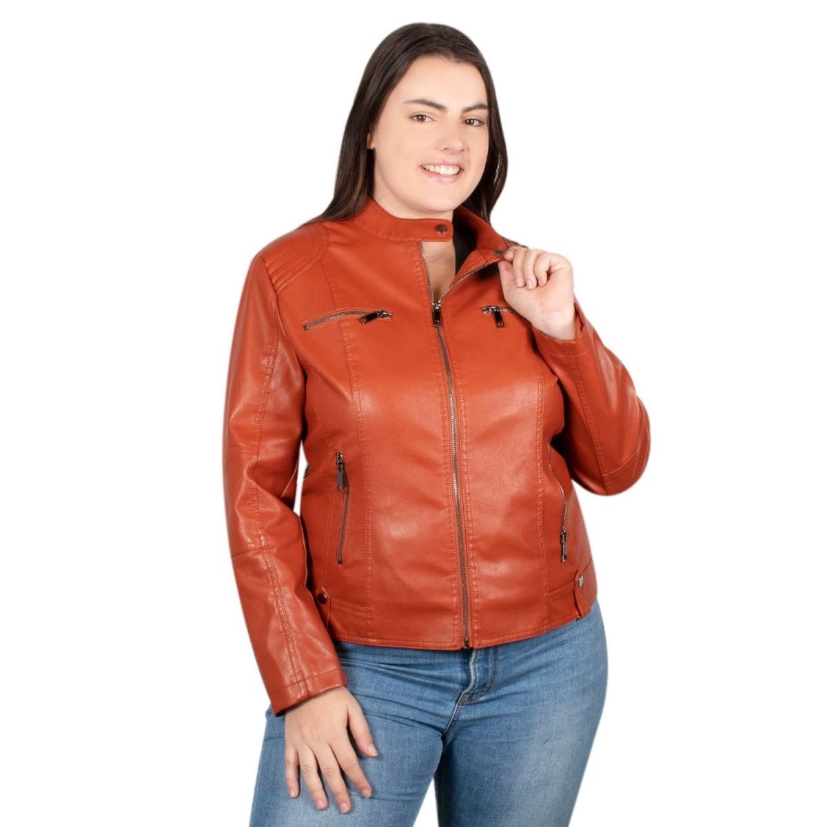 Chamarra de Vinipiel Lifestyle Mujer Plus Size - Greenlander